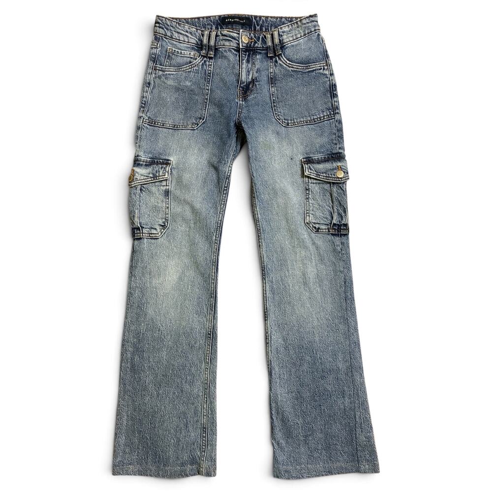 Aéropostale Flare Mid-Rise Cargo Jeans